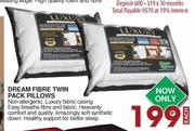 Dream Fibre Twin Pack Pillows-Each