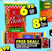 Mr.Pasta Macaroni-500g Each + Free 50g Rhodes Paste Assorted Sachet