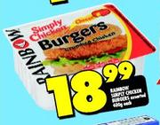 Rainbow Simply Chicken Burgers-400gm