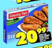 County Fair Frozen Crumbed Chicken Breast Steaks-400gm