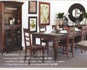 Plantation Dining Collection 2 Glass Door Wine Rack With Shelves