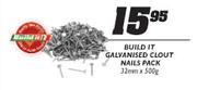 Build It Galvanides Clout Nails Pack-32mmx500g