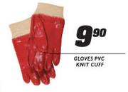Gloves PVC Knit Cuff