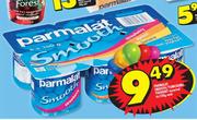 Parmalat Smooth/Yumchums Yoghurt Assorted-6x100g Each