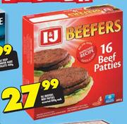 I&J Beefers Beef Patties Assorted-800g Each