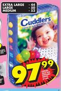 Cudlers Value Pack Disposable Nappies-44/50/52 Per Pack