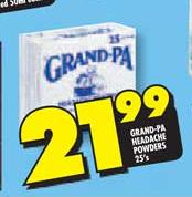 Grand-Pa Headache Powders-25's