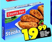 County Fair Frozen Crumbed Chicken Breast Steaks-400g