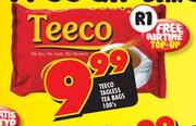 Teeco Tagless Tea Bags-100's