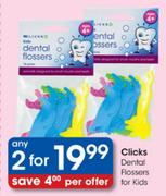 Clicks Dental Flossers For Kids-2's
