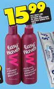 Easy Waves Crul Activator Gel/Oil Sheen Comb Out Conditioner Hairspray Banded Pack-250ml Each