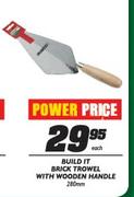 Build It Brick Trowel with Wooden Handle-280mm each