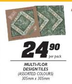 Multi-Flor Design Tiles-Per Pack  