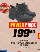 Bulid It Safety Boots Sabre Leather Black