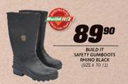Bulid It Safety Gumboots Rhino Black