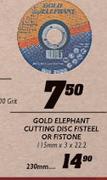 Gold Elephant Cutting Disc Fisteel Or Fistone-115mmx3x22.2