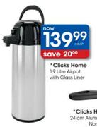 Clicks Home Airpot With Glass Liner-1.9Ltr Each