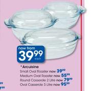 Arcuisine Round Casserole-2Ltr Each 