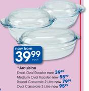 Arcuisine Oval Casserole-3Ltr Each 