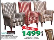 Lenzo Venice Wingback Chair-Each
