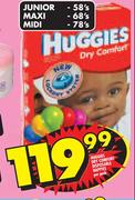 Huggies Dry Comfort Disposable Nappies Midi-78's Per Pack 