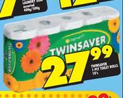 Twinsaver 1-Ply Toilet Rolls-10's