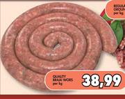 Quality Braai Wors Per kg