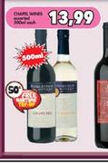 Chapel Wines-500ml Each