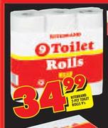 Ritebrand 2-Ply Toilet Rolls-9's