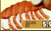Bakery Freshly Baked Large Special Bread Each