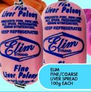 Elim Fine/Coarse Liver Spread-100g Each