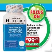 Patrick Holford Advanced Optimum Nutrition 60 Capsules