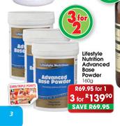 Lifestyle Nutrition Advanced Base Powder-160g