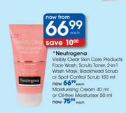 Neutrogena Visibly Clear Skin Care Spot Control Scrub-150ml Each