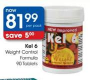 Kel 6 Weight Control Formula Tablets-90's Per Pack