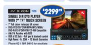 N-Dixon Single Din DVD Player With 7" TFT Touch Screen