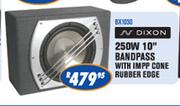 N-Dixon 250W 10" BandPass With Impp Cone Rubber Edge