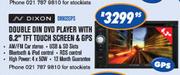 N-Dixon Double Din DVD Player With 6.2" TFT Touch Screen & GPS