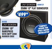 N-Dixon 250W 12" Flat Subwoofer