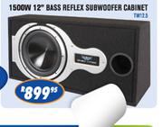 N-Dixon 1500W 12" Bass Reflex Subwoofer Cabinet