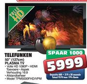 Telefunken 50" (127cm) Plasma TV (TPM5000FHD/VPM)