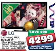 LG 32" (81cm) Full HD LCD TV (32LK430)