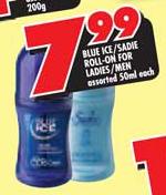 Blue Ice/Sadie Roll-On For Ladies/Men Assorted-50ml Each