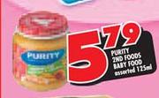 Purity 2nd Foods Baby Food Assorted-125ml