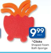 Clicks Shaped Foam Bath Sponge-Each
