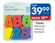 Clicks Bathroom Letters & Numbers Set