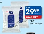 TLC Facial Wipes-40's Per Pack