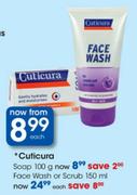 Cuticura Face Wash Or Scrub-150ml Each