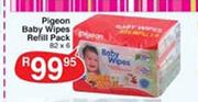 Pigeon Baby Wipes Refill Pack-82 x 6