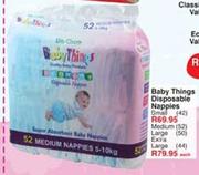 Baby Things Disposable Nappies Medium/Large/Extra Large-52/50/44 each